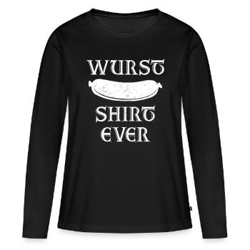 Vintage German Souvenir Funny - Women's Premium Organic Long Sleeve Shirt - black - Front - Julia (174cm)