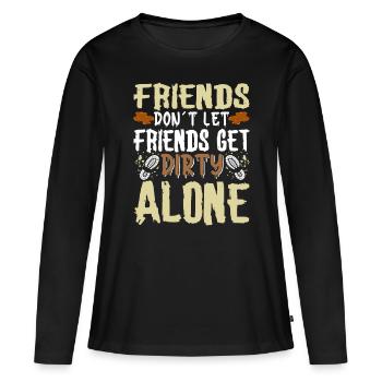 Course drôle parfaite - T-shirt manches longues Premium bio Femme - noir - Devant - Julia (174cm)