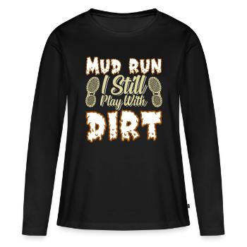 Course drôle parfaite - T-shirt manches longues Premium bio Femme - noir - Devant - Julia (174cm)
