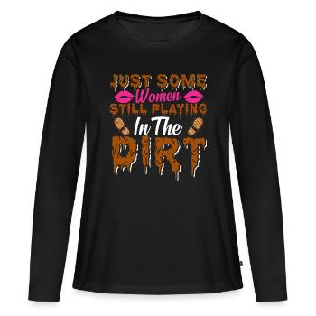 Course drôle parfaite - T-shirt manches longues Premium bio Femme - noir - Devant - Julia (174cm)