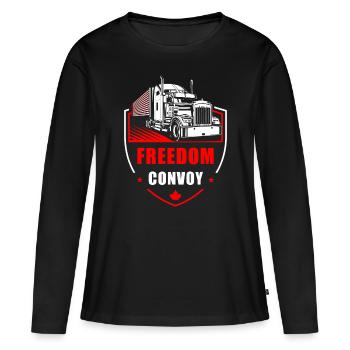 Freedom Convoy United Canada Truckers - T-shirt manches longues Premium bio Femme - noir - Devant - Julia (174cm)