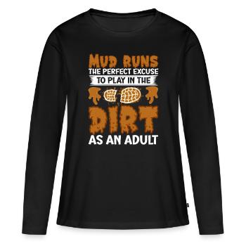 Course drôle parfaite - T-shirt manches longues Premium bio Femme - noir - Devant - Julia (174cm)