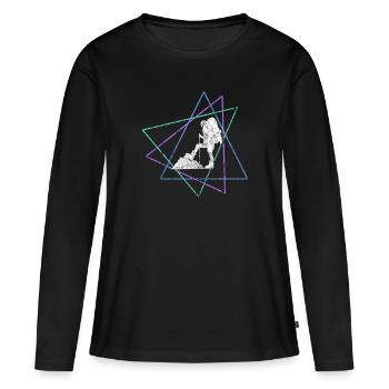 Alpinisme - T-shirt manches longues Premium bio Femme - noir - Devant - Julia (174cm)
