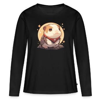 Hamster Nain Hamster Hamster Animal - T-shirt manches longues Premium bio Femme - noir - Devant - Julia (174cm)