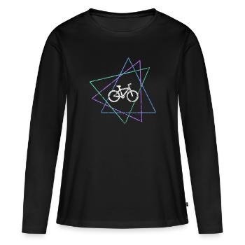 Bicyclette - T-shirt manches longues Premium bio Femme - noir - Devant - Julia (174cm)