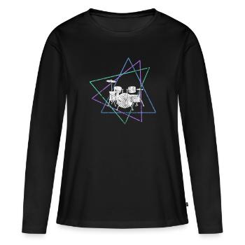 Percussion - Women's Premium Organic Long Sleeve Shirt - black - Front - Julia (174cm)