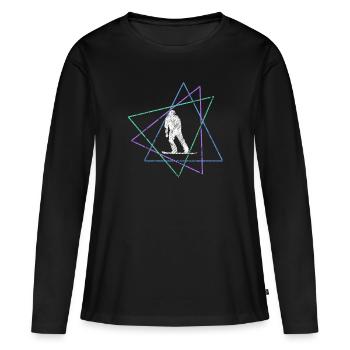 Snowboarding - Frauen Premium Bio Langarmshirt - Schwarz - Vorne - Julia (174cm)