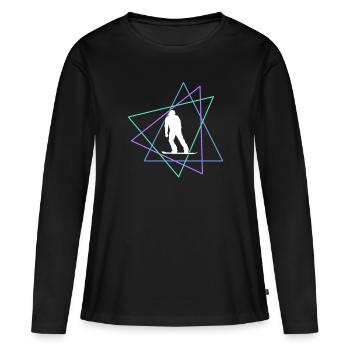 Snowboarding - Frauen Premium Bio Langarmshirt - Schwarz - Vorne - Julia (174cm)