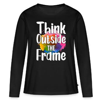 Maler Leinwand Flüssigkeit Malerei Kunst Farbe - Frauen Premium Bio Langarmshirt - Schwarz - Vorne - Julia (174cm)