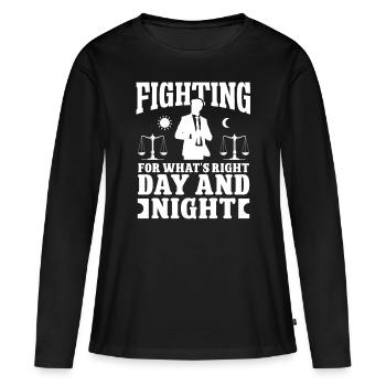 Lawyer Fighting For What Right Lawyer Lawyer - Women's Premium Organic Long Sleeve Shirt - black - Front - Julia (174cm)