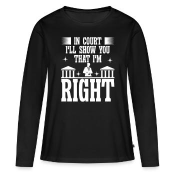Avocat malade montrer que im droit avocat juriste - T-shirt manches longues Premium bio Femme - noir - Devant - Julia (174cm)