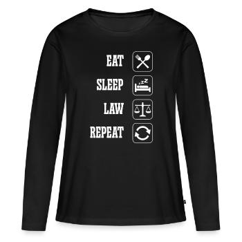 Avocat Manger Dormir Droit Répéter Avocat Avocat - T-shirt manches longues Premium bio Femme - noir - Devant - Julia (174cm)