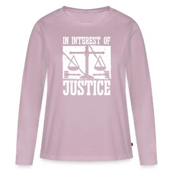 Anwalt In Interest Of Justice Rechtsanwalt Jurist - Frauen Premium Bio Langarmshirt - Altrosa - Vorne - Julia (174cm)