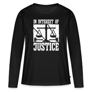 Avocat dans l’intérêt de la justice Avocat Avocat - T-shirt manches longues Premium bio Femme - noir - Devant - Julia (174cm)