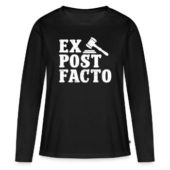 Avocat Avocat a posteriori Avocat Droit - T-shirt manches longues Premium bio Femme - noir - Devant - Julia (174cm)