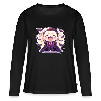 Vampire - T-shirt manches longues Premium bio Femme - noir - Devant - Julia (174cm)