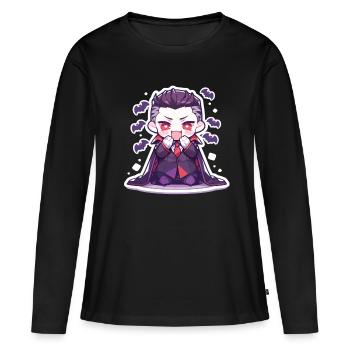 Vampire - T-shirt manches longues Premium bio Femme - noir - Devant - Julia (174cm)