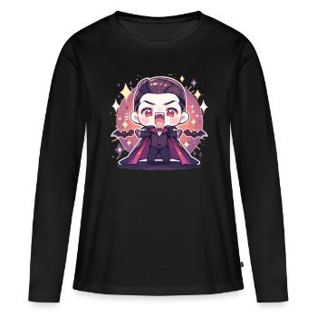 Vampire - T-shirt manches longues Premium bio Femme - noir - Devant - Julia (174cm)
