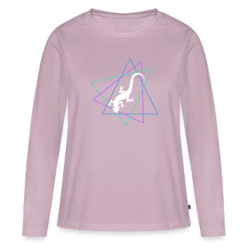 Eidechse - Frauen Premium Bio Langarmshirt - Altrosa - Vorne - Julia (174cm)