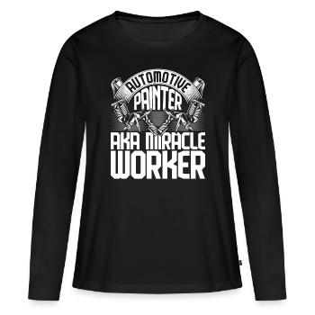 Vehicle Painter Car Painter Painter - Women's Premium Organic Long Sleeve Shirt - black - Front - Julia (174cm)