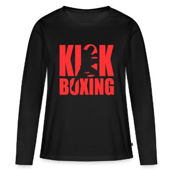 Kickboxing MMA martial arts - Women's Premium Organic Long Sleeve Shirt - black - Front - Julia (174cm)