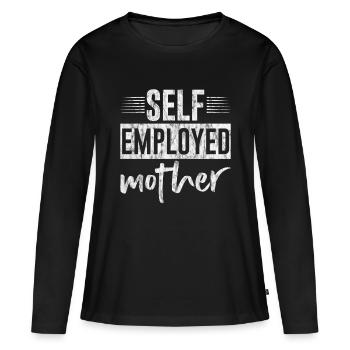 Self Employed Mother 3 - Women's Premium Organic Long Sleeve Shirt - black - Front - Julia (174cm)