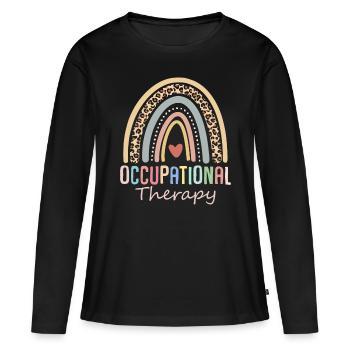 Occupational Therapy Funny Retro OT Therapist - Women's Premium Organic Long Sleeve Shirt - black - Front - Julia (174cm)