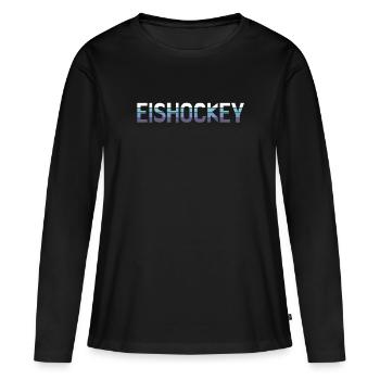 Eishockey - Frauen Premium Bio Langarmshirt - Schwarz - Vorne - Julia (174cm)