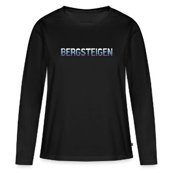 Bergsteigen - Frauen Premium Bio Langarmshirt - Schwarz - Vorne - Julia (174cm)