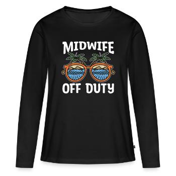 Sage-femme Service de santé en congé Sages-femmes sages-femmes - T-shirt manches longues Premium bio Femme - noir - Devant - Julia (174cm)