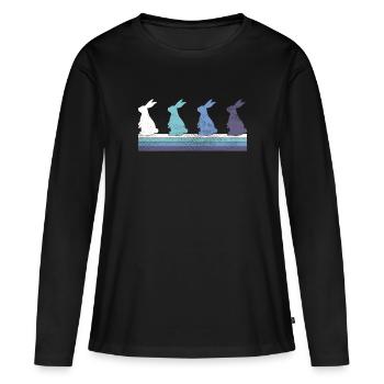 hare - Women's Premium Organic Long Sleeve Shirt - black - Front - Julia (174cm)