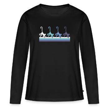 Affe - Frauen Premium Bio Langarmshirt - Schwarz - Vorne - Julia (174cm)