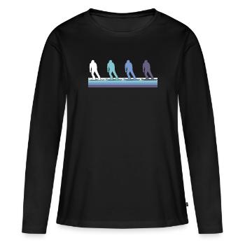 Snowboarding - Frauen Premium Bio Langarmshirt - Schwarz - Vorne - Julia (174cm)