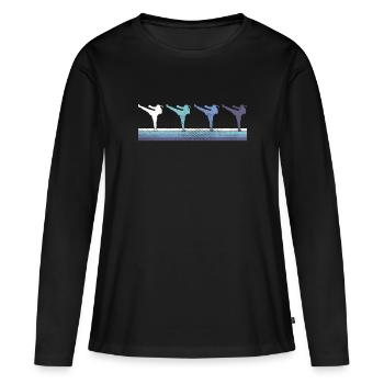 Arts martiaux - T-shirt manches longues Premium bio Femme - noir - Devant - Julia (174cm)