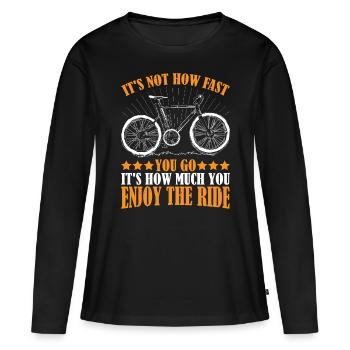 C’est à quel point vous appréciez The Ride 3 - T-shirt manches longues Premium bio Femme - noir - Devant - Julia (174cm)