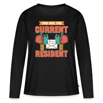 Vous êtes l’actuel facteur des postes - T-shirt manches longues Premium bio Femme - noir - Devant - Julia (174cm)