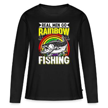 Funny Fishing Men Women - Frauen Premium Bio Langarmshirt - Schwarz - Vorne - Julia (174cm)