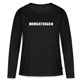 Bergsteigen - Frauen Premium Bio Langarmshirt - Schwarz - Vorne - Julia (174cm)