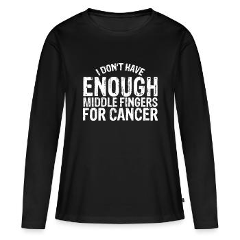 Funny Chemo Chemotherapy Battle Cancer - Women's Premium Organic Long Sleeve Shirt - black - Front - Julia (174cm)