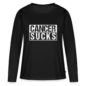 Cancer Sucks For A Cancer Survivor Gift - Women's Premium Organic Long Sleeve Shirt - black - Front - Julia (174cm)