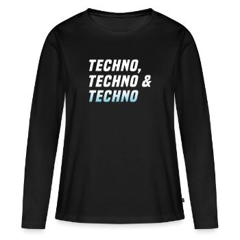 Techno Techno Techno - Women's Premium Organic Long Sleeve Shirt - black - Front - Julia (174cm)