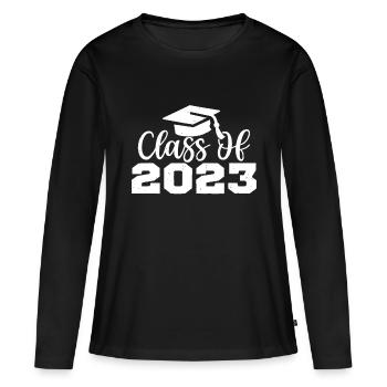 CLASS OF 2023 Senior 2023 Graduation - Women's Premium Organic Long Sleeve Shirt - black - Front - Julia (174cm)