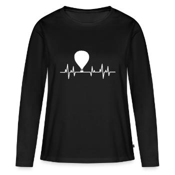 Hot Air Balloon - Women's Premium Organic Long Sleeve Shirt - black - Front - Julia (174cm)