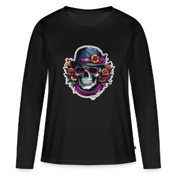 Crâne Lunettes de soleil Crânes Crânes Crânes Crânes Crânes - T-shirt manches longues Premium bio Femme - noir - Devant - Julia (174cm)