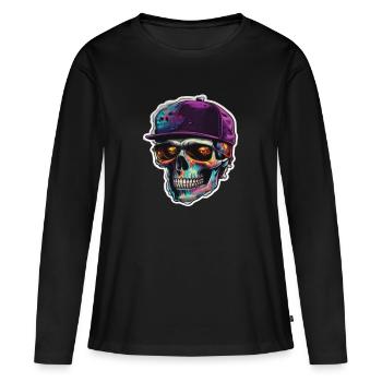 Crâne Lunettes de soleil Crânes Crânes Crânes Crânes Crânes - T-shirt manches longues Premium bio Femme - noir - Devant - Julia (174cm)