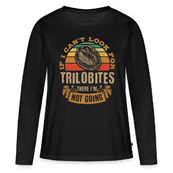 Fossiles, paléontologue, collectionneur de fossiles, - T-shirt manches longues Premium bio Femme - noir - Devant - Julia (174cm)