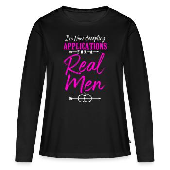 Happy Divorce Party I'm Now - Frauen Premium Bio Langarmshirt - Schwarz - Vorne - Julia (174cm)