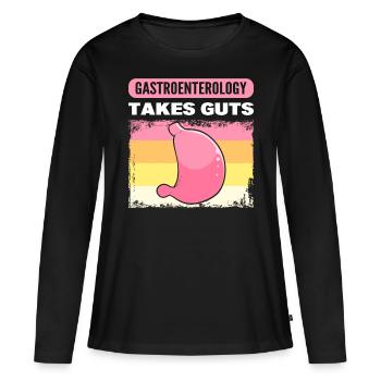 La gastroentérologie a besoin d’intestins gastroentérologue - T-shirt manches longues Premium bio Femme - noir - Devant - Julia (174cm)