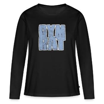 Conseil du gymnase - T-shirt manches longues Premium bio Femme - noir - Devant - Julia (174cm)