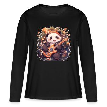 Panda Panda Ours Panda Bébé Pandas Panda Animal - T-shirt manches longues Premium bio Femme - noir - Devant - Julia (174cm)